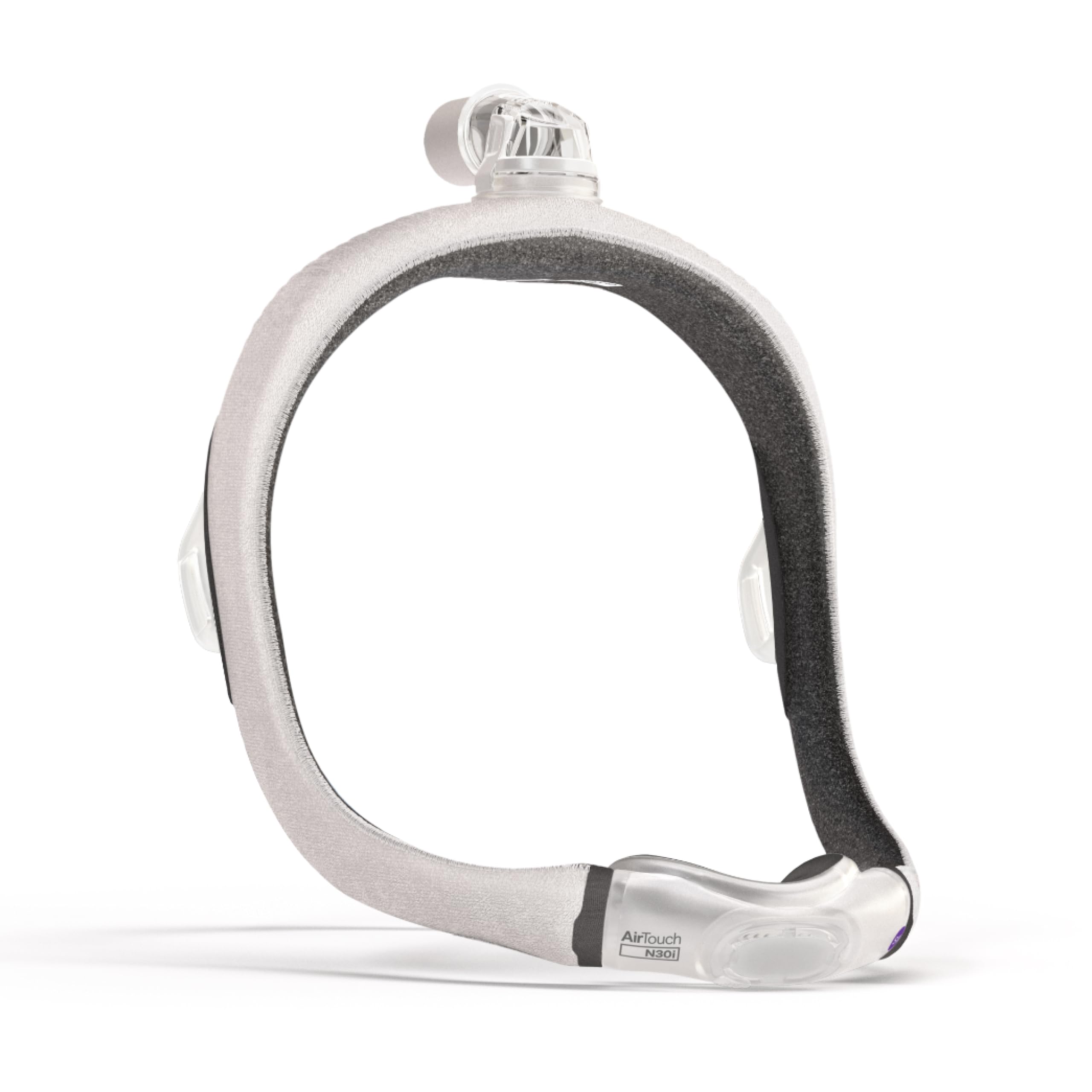 ResMed AirTouch N30i frame with fabric wrap offers a soft, skin-friendly feel.