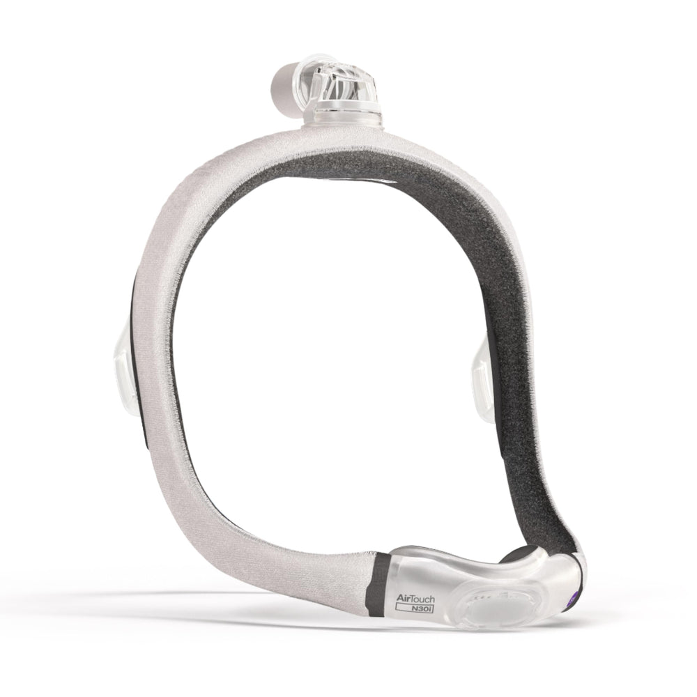 ResMed AirTouch N30i frame with fabric wrap offers a soft, skin-friendly feel.