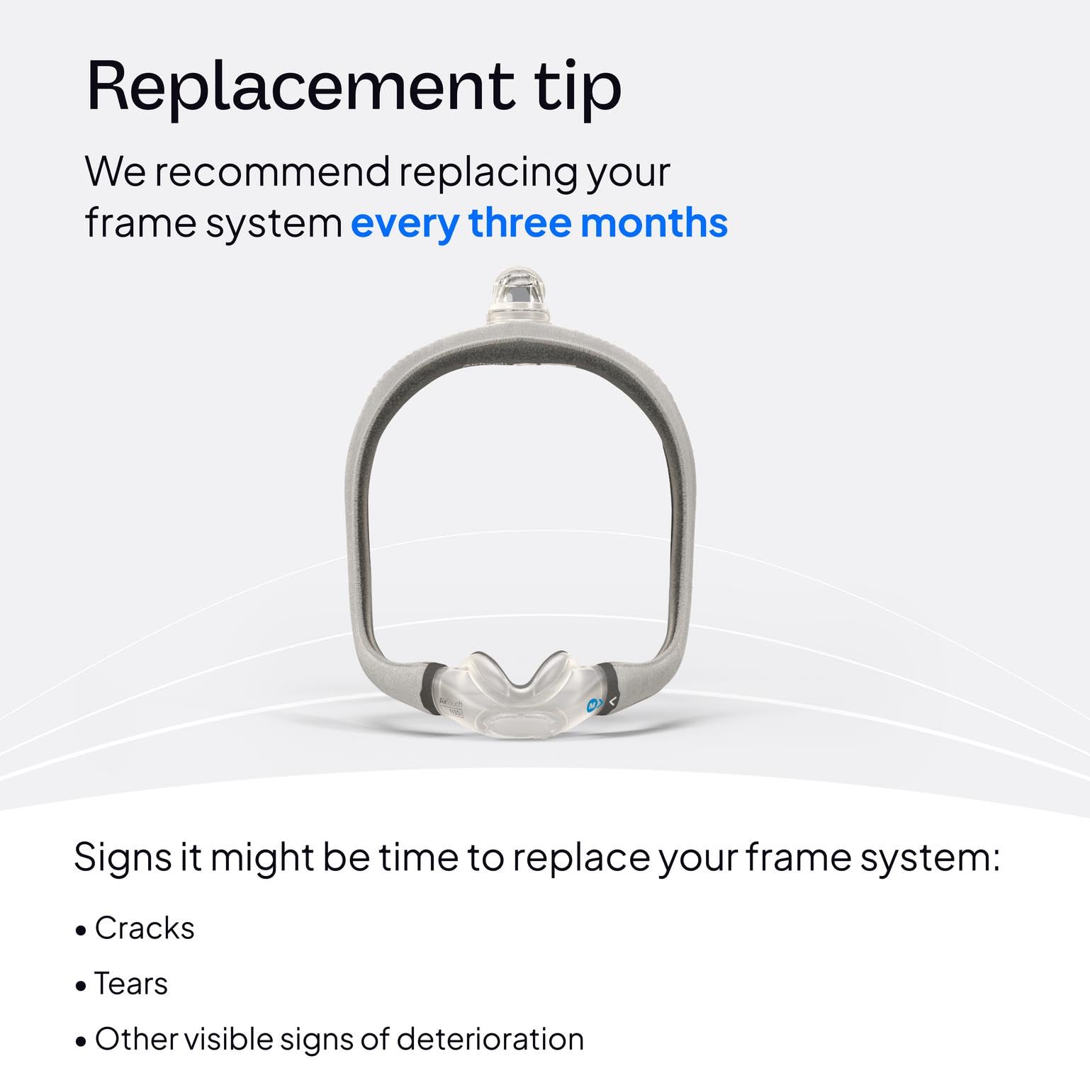 ResMed AirTouch N30i quick-release elbow allows easy night-time disconnection.