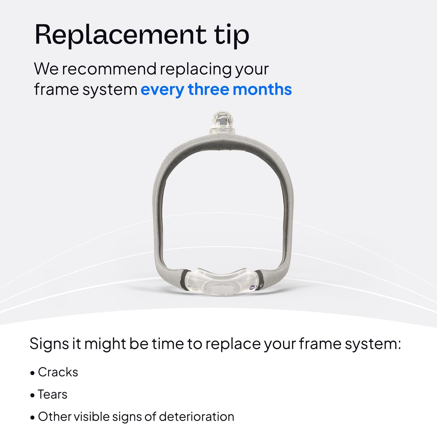 ResMed AirTouch N30i fabric-wrapped frame adds premium feel and gentle fit.