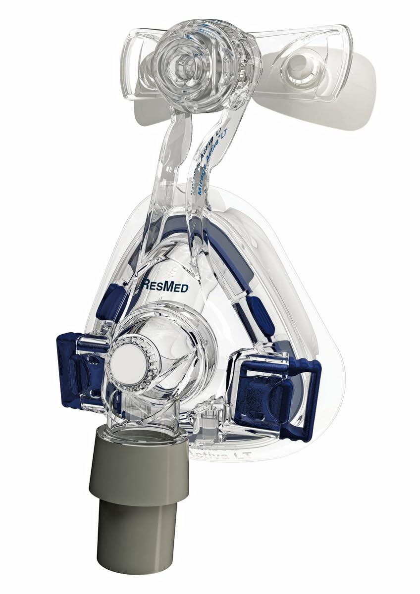 ResMed Mirage Activa LT frame secures a stable CPAP setup for comfortable nightly use.