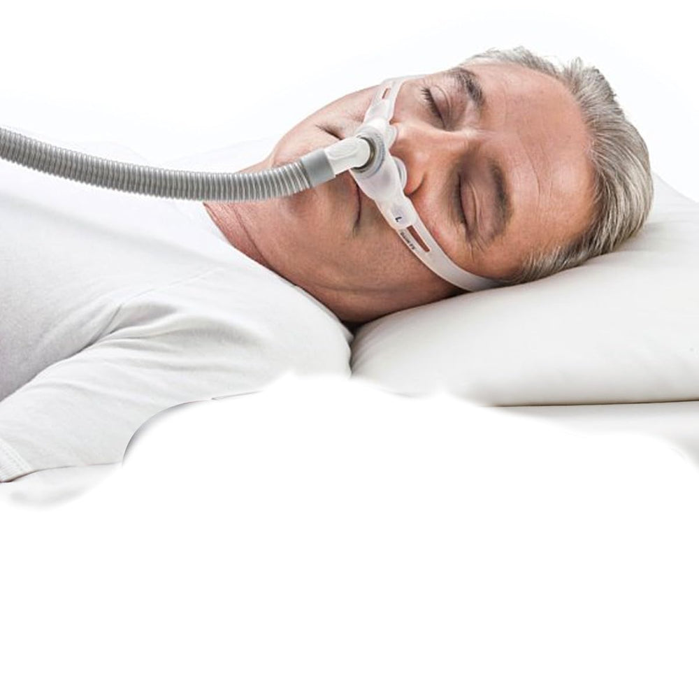 ResMed Swift FX headgear in-use demonstration with CPAP mask for easy adjustment
