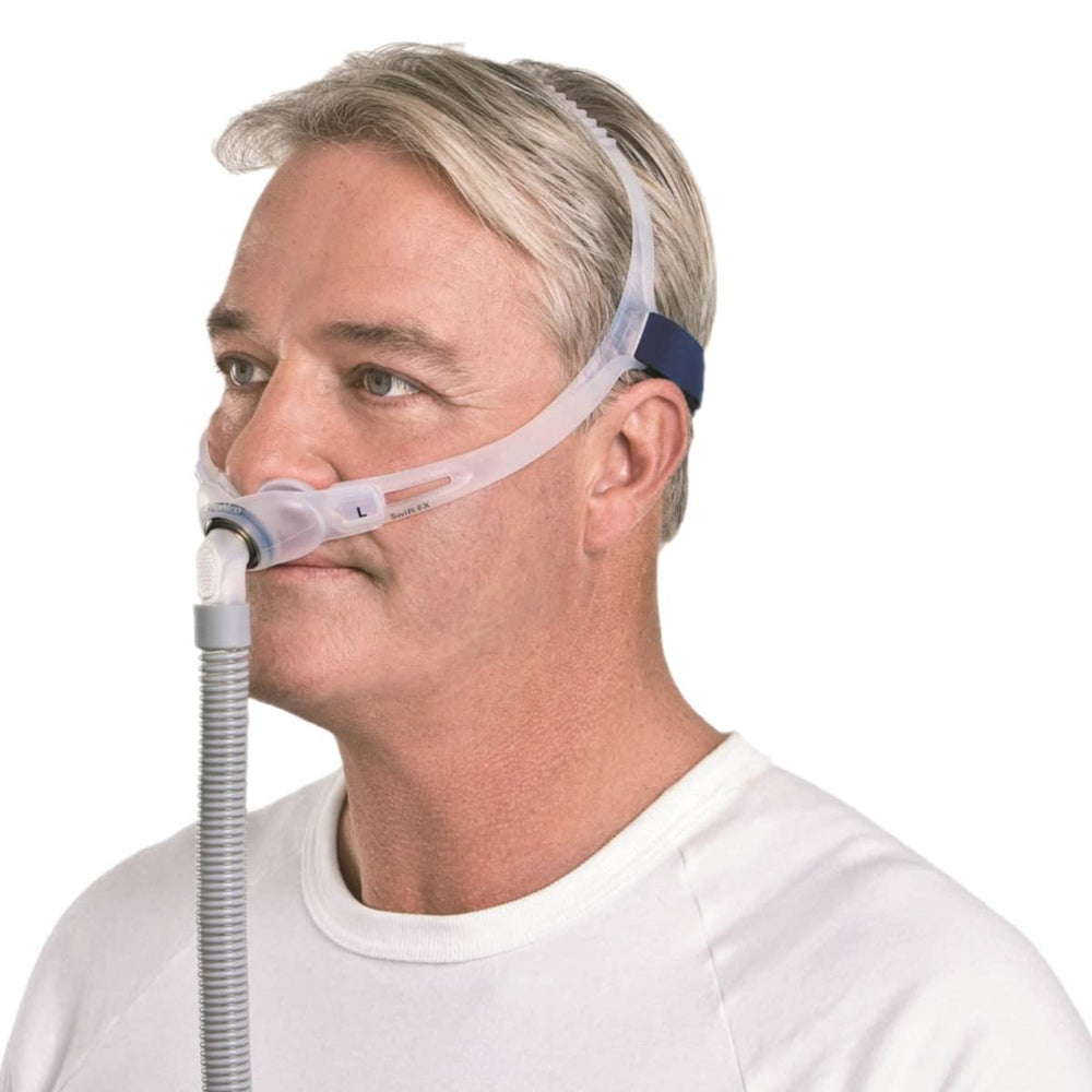 ResMed Swift FX replacement headgear front view for comfortable nightly wear