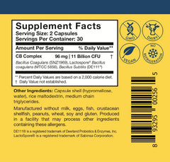 Single capsule aligned with spoon and plant imagery, conveying low-FODMAP friendly digestion aid.