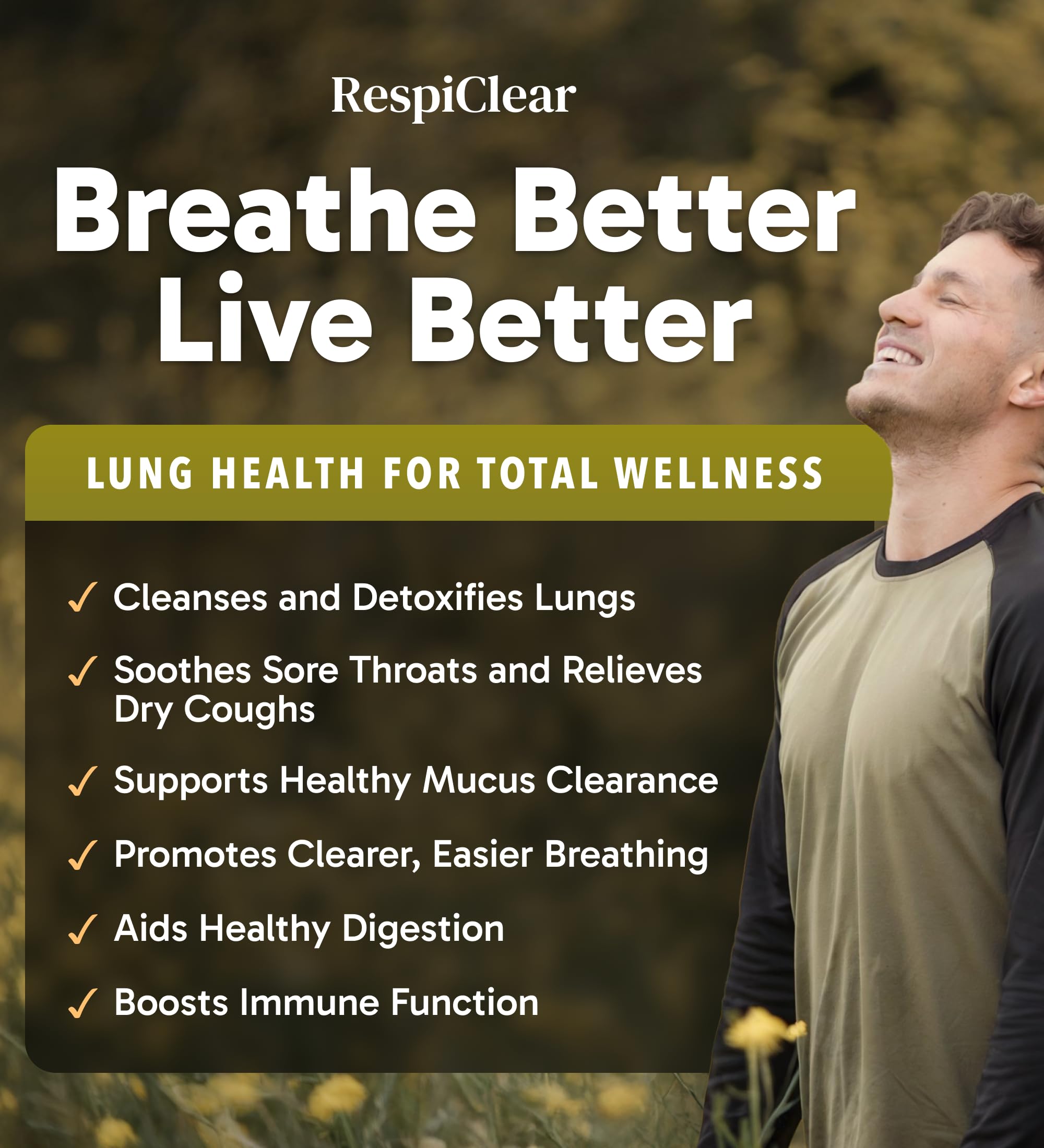 RESPICLEAR Mullein Drops dropper dispensing for easy direct intake