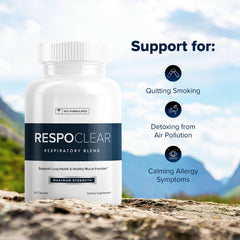 RespoClear packaging box emphasizing USA-made and GMO-free blend