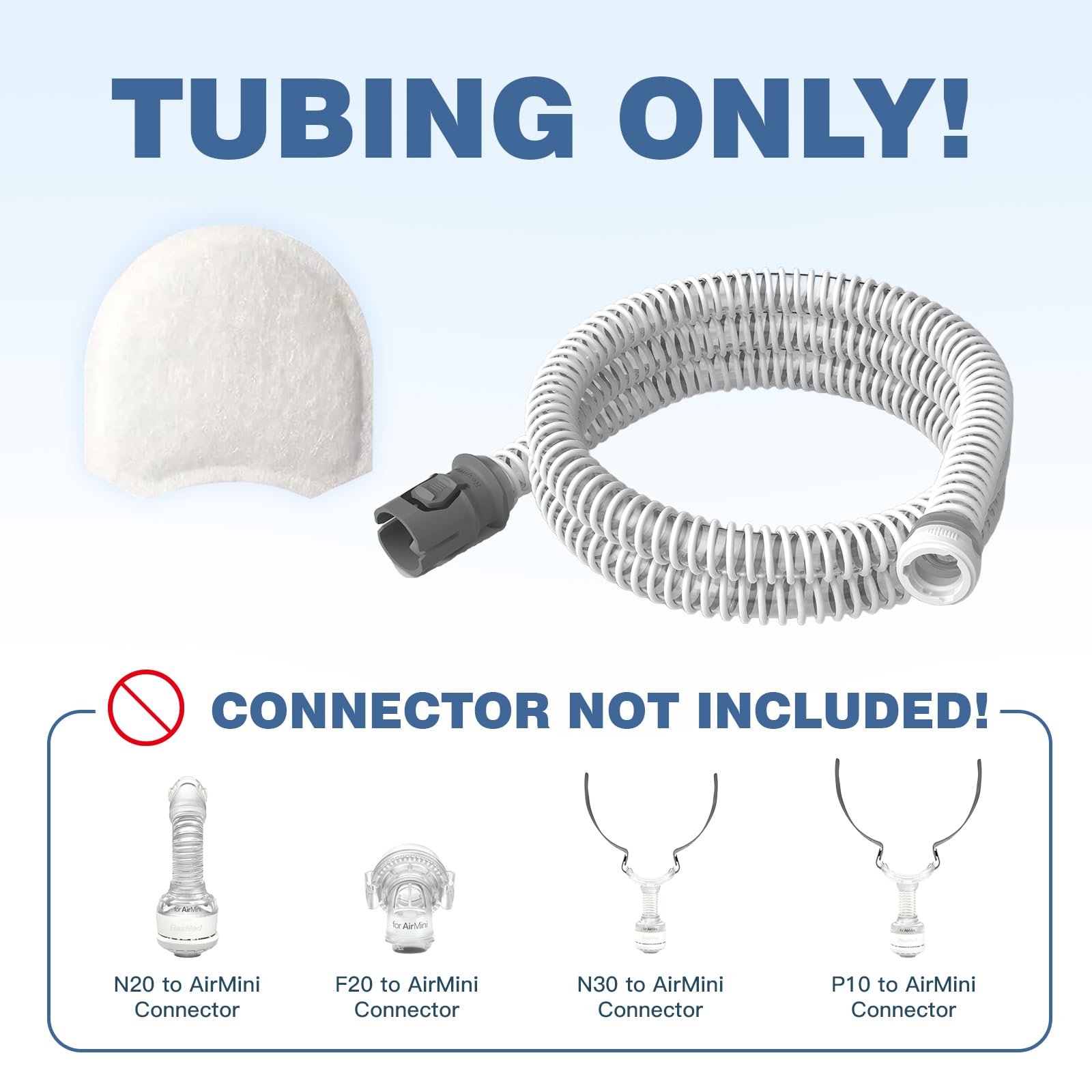 RespWave AirMini tubing is flexible and durable for daily or travel use.
