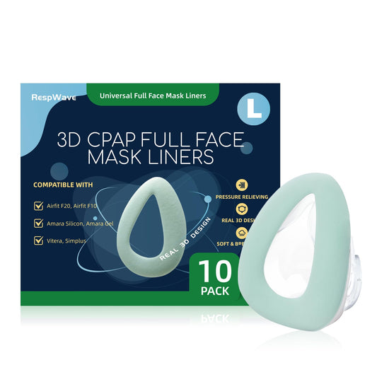RespWave CPAP liner with full-face leak-proof design for a stable seal.