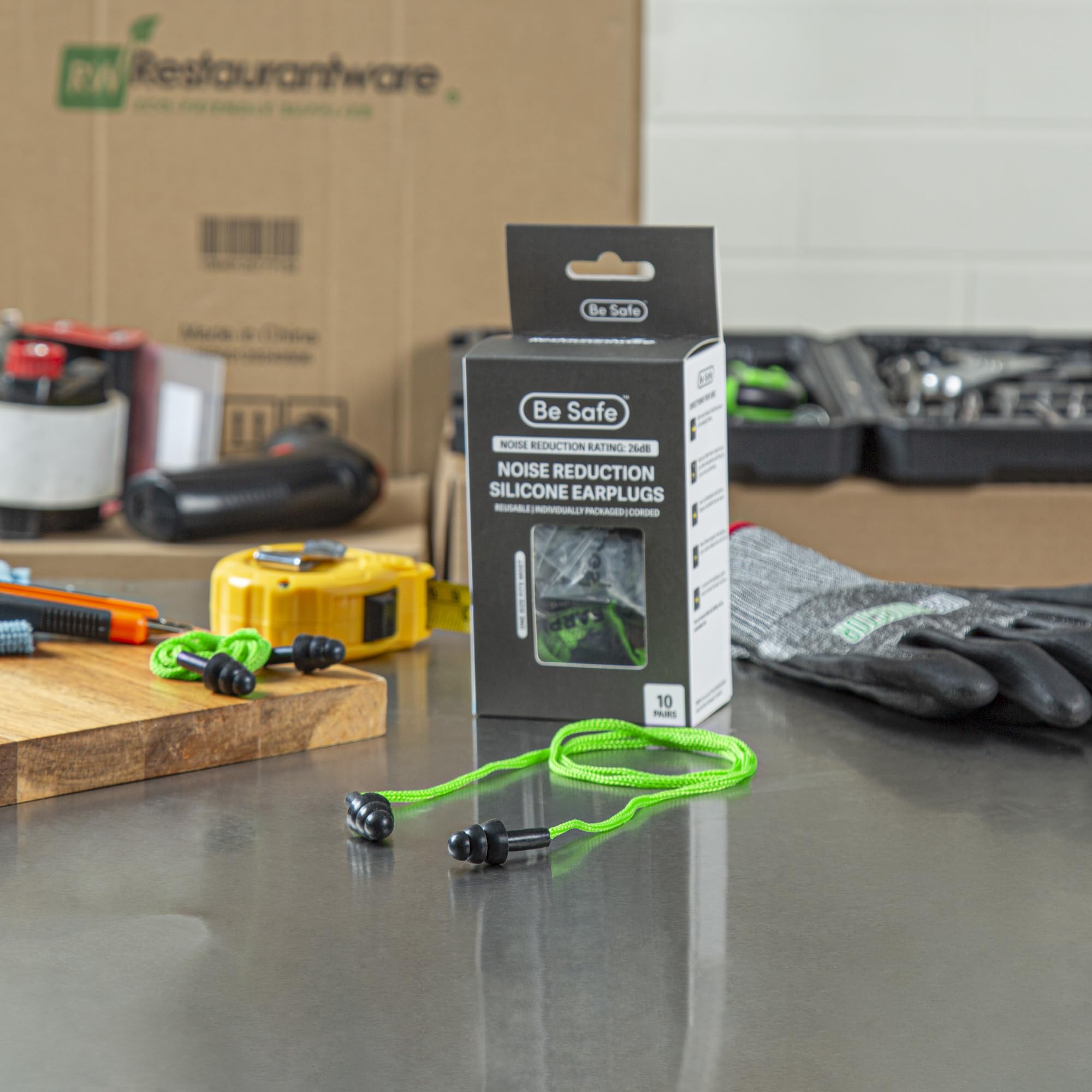 26dB noise-reducing Restaurantware earplugs for focused work in busy kitchens