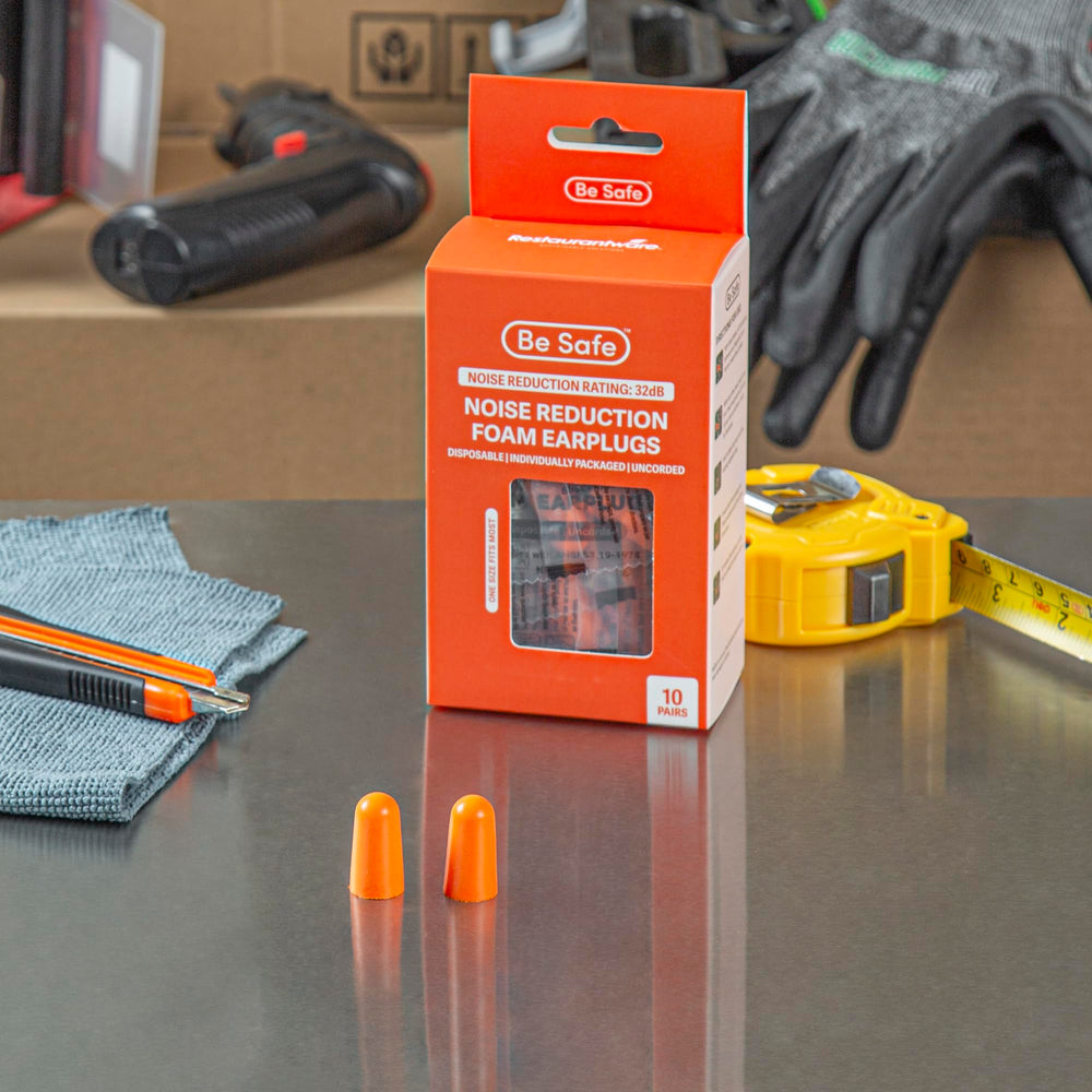 Bullet-shaped Restaurantware earplugs allow easy insertion with secure, comfortable fit.
