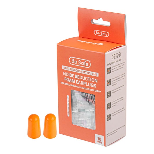 Restaurantware foam earplugs in orange offer quick access and comfort.