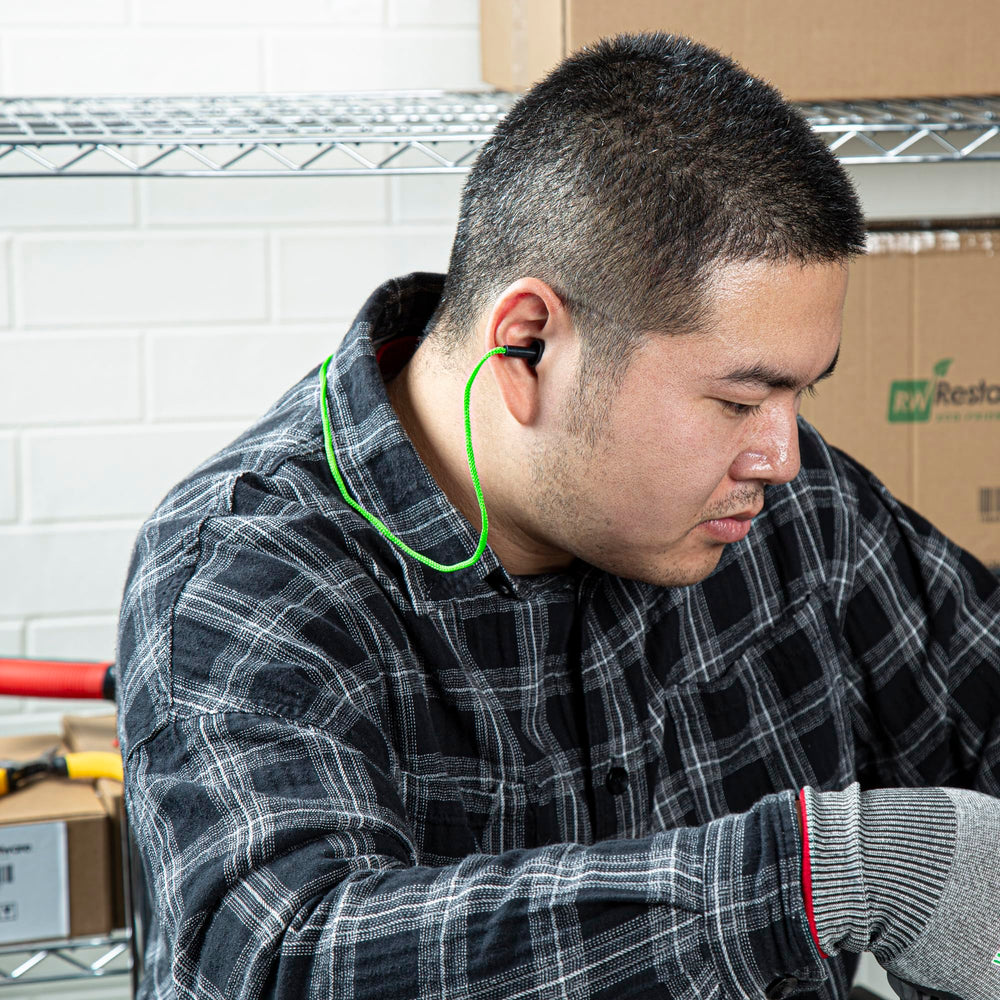 Reusable silicone earplugs from Restaurantware for economical protection