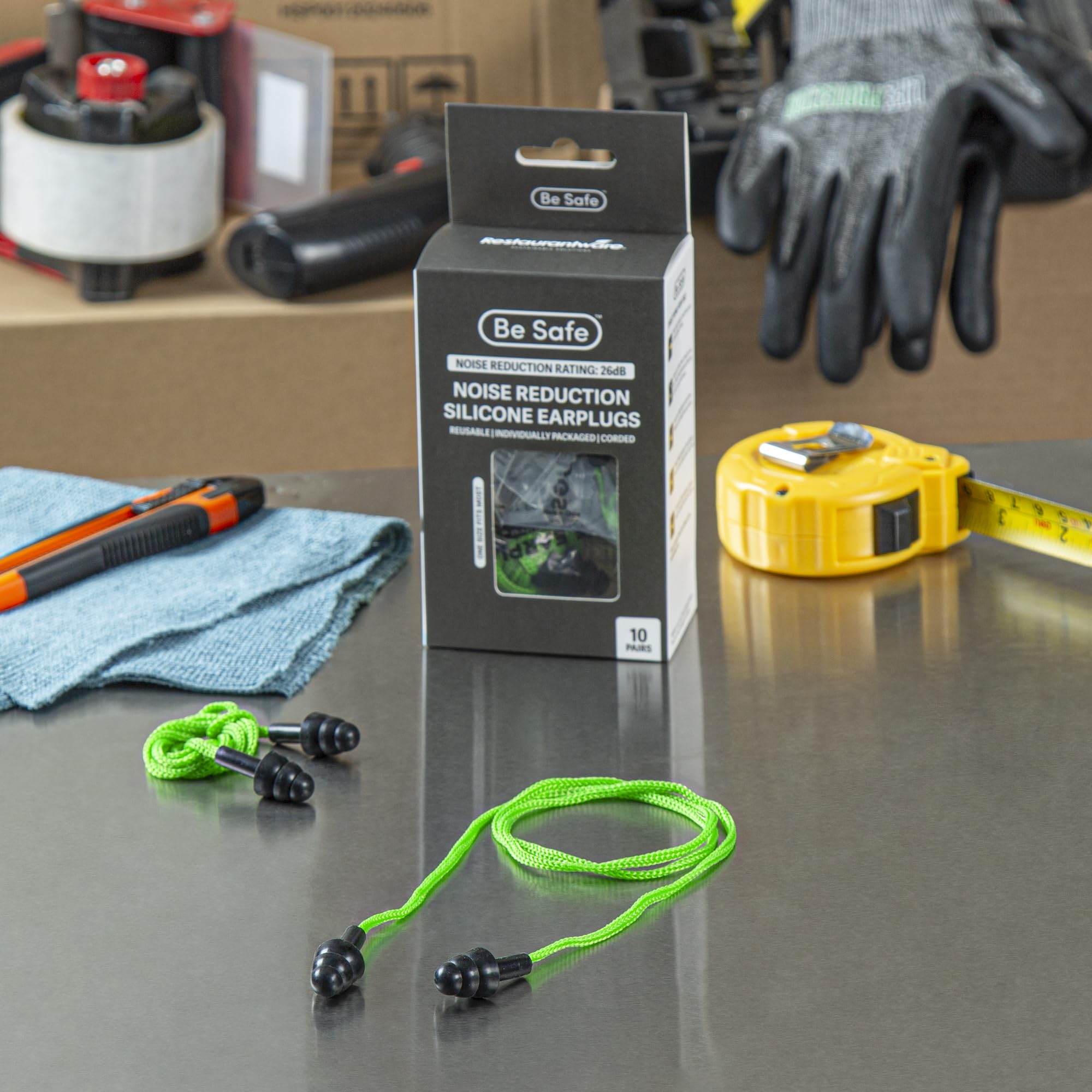 Soft silicone earplugs offering gentle, low-pressure wear for long shifts