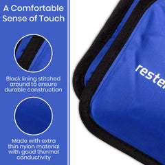 Resters Choice ice pack durable construction ensures long-lasting cold or hot therapy with secure seals.