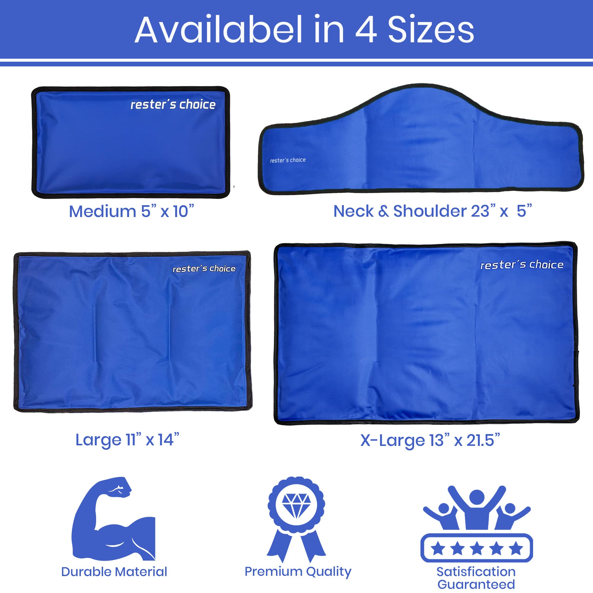 Resters Choice reusable gel ice pack keeps temperatures longer for repeated use.