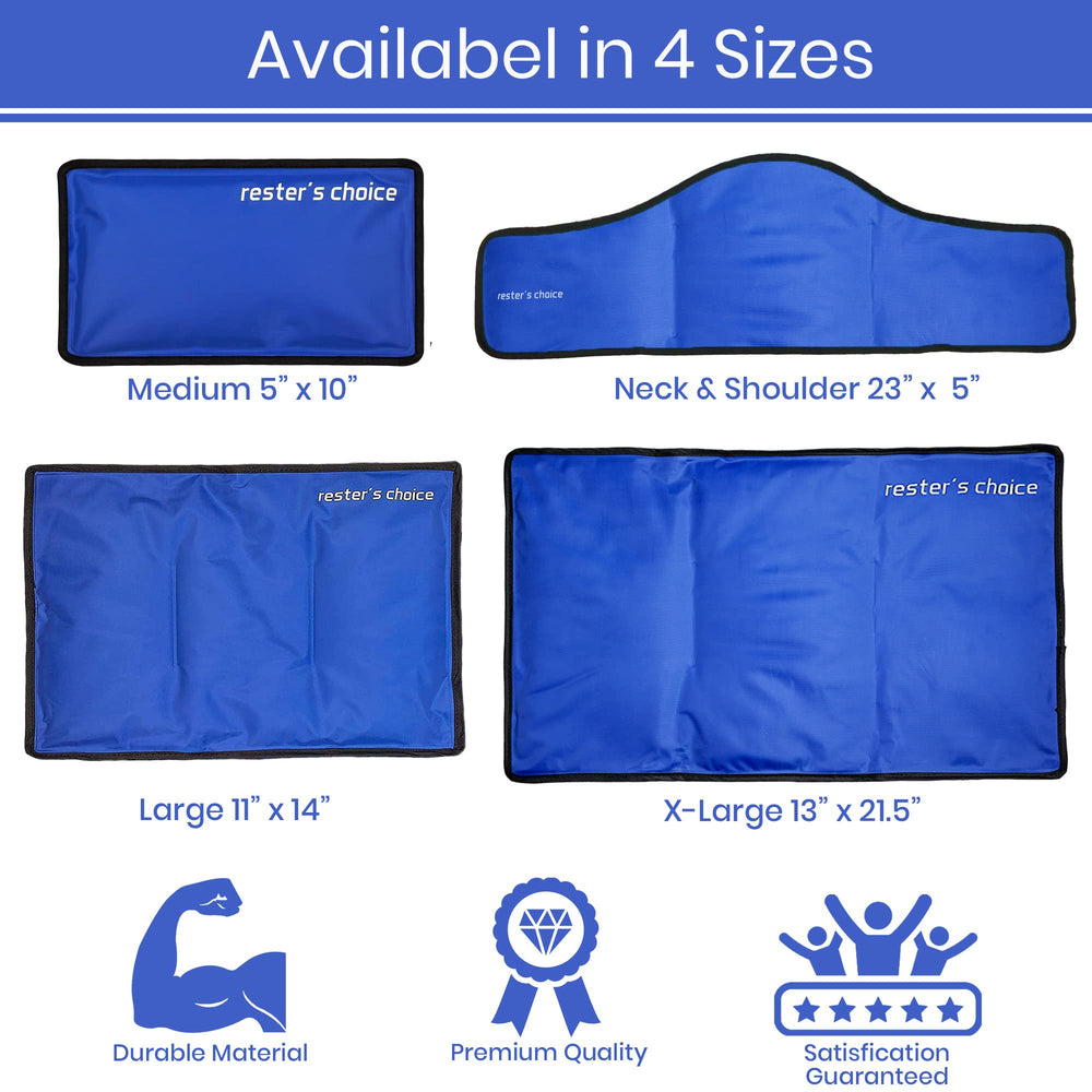 Resters Choice reusable gel ice pack keeps temperatures longer for repeated use.