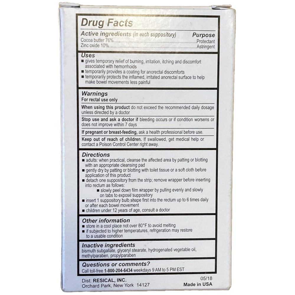 RESTICOL CALMOL4 suppositories application – precise placement for targeted soothing support.