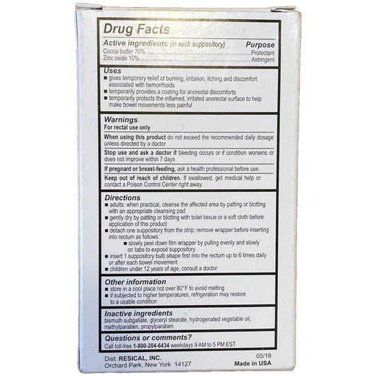 RESTICOL CALMOL4 suppositories application – precise placement for targeted soothing support.