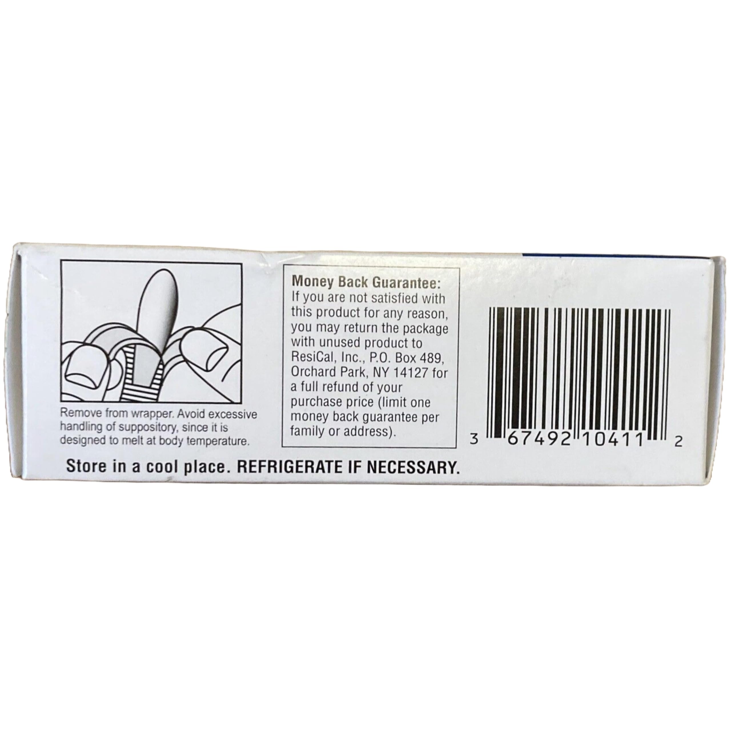 RESTICOL CALMOL4 suppositories contoured bulb – designed for gentle insertion and longer retention.