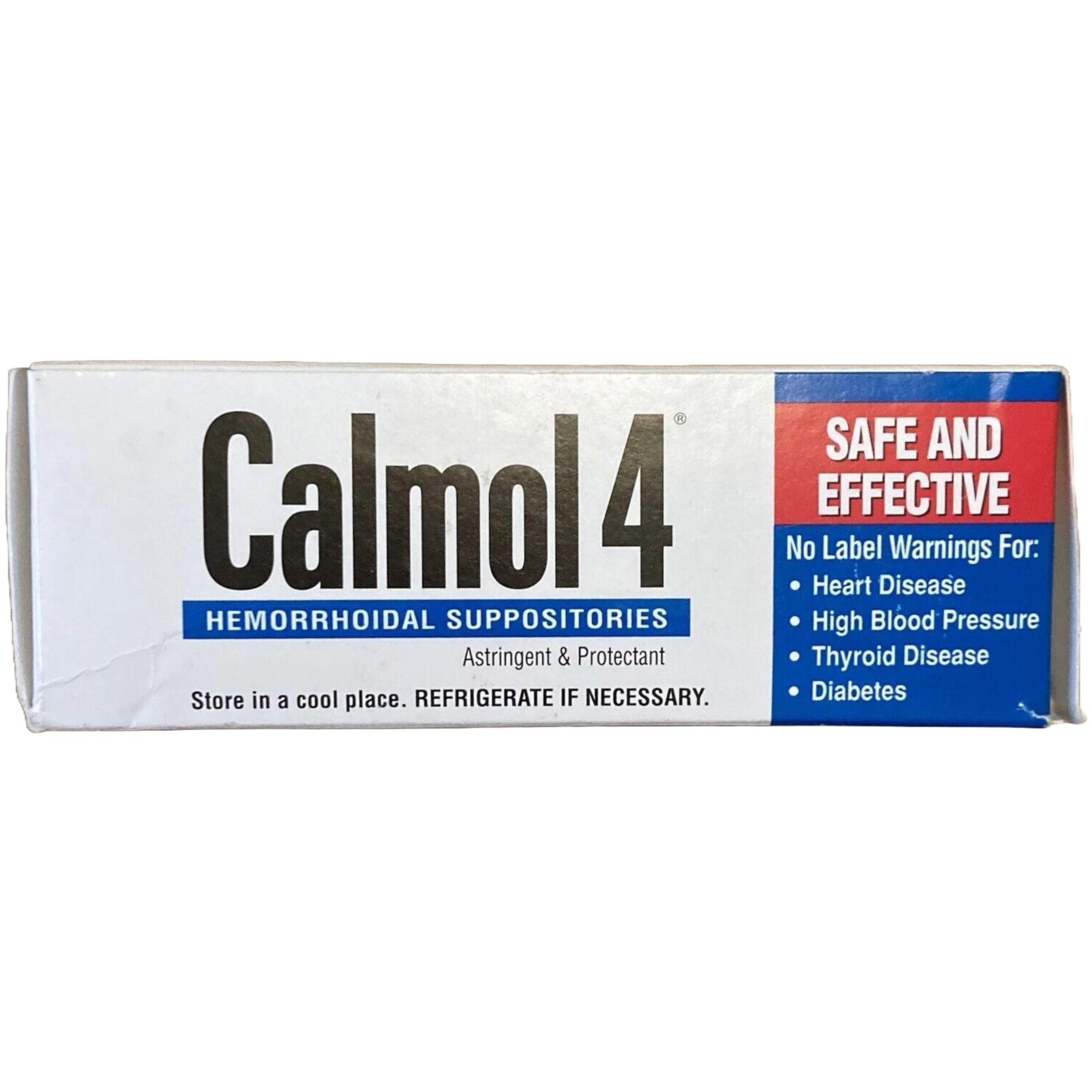 RESTICOL CALMOL4 suppositories ingredients – cocoa butter and zinc oxide for protective, non-steroidal care.