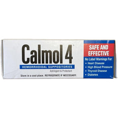 RESTICOL CALMOL4 suppositories ingredients – cocoa butter and zinc oxide for protective, non-steroidal care.