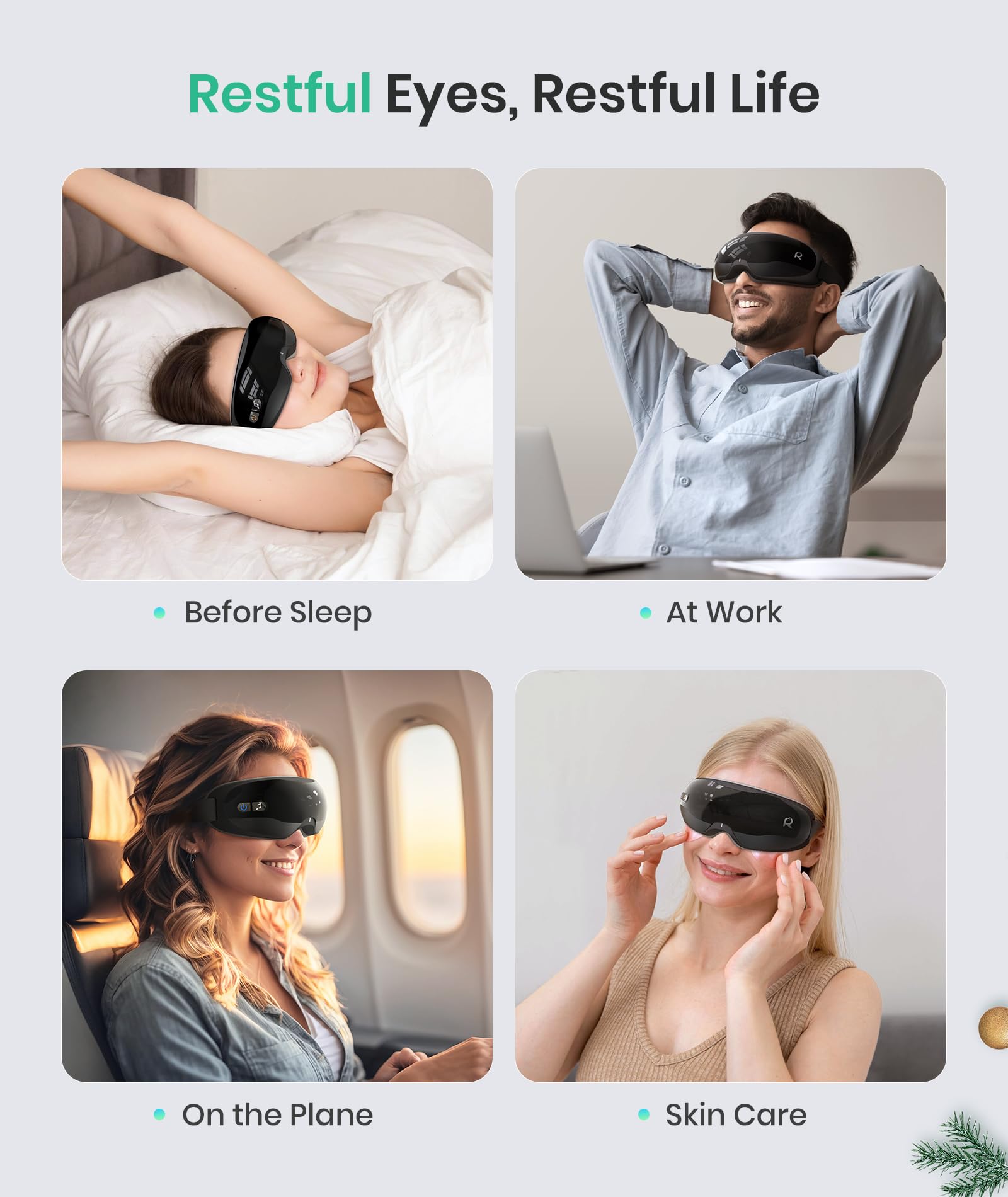 Restnature portable design fits bags for on-the-go relief.