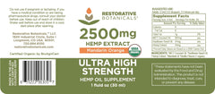 Restorative Botanicals bottle pour shows Mandarin Orange flavor for easy daily use.