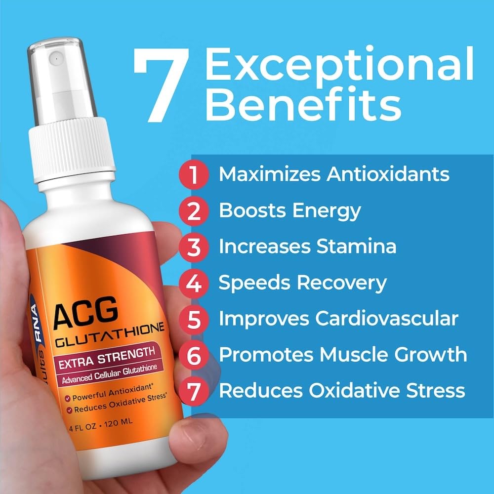 Results RNA ACG Glutathione spray action nozzle highlighting easy dosing.