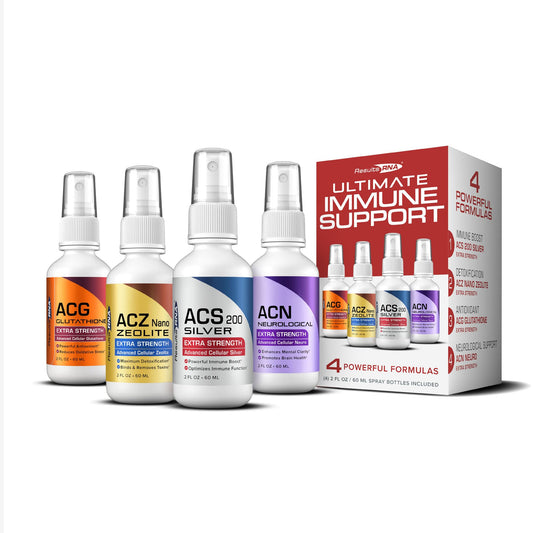 Results RNA ACS 200 Silver bottle close-up for daily immune support potential.