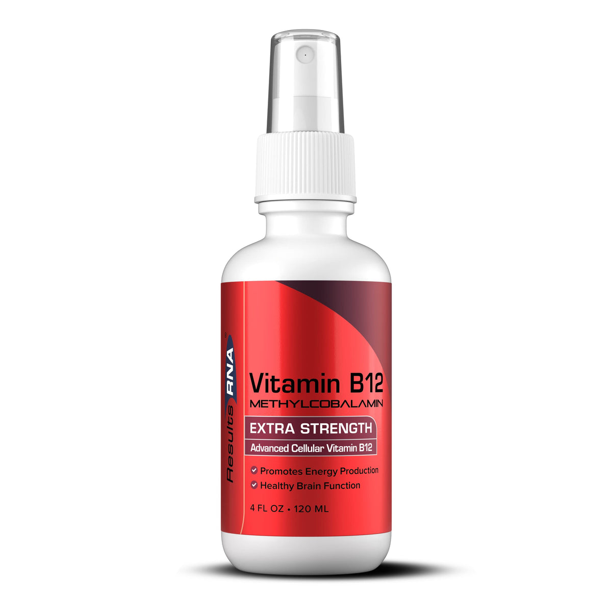 Results RNA Advanced B12 spray bottle demonstrates easy, on-the-go supplementation for energy support