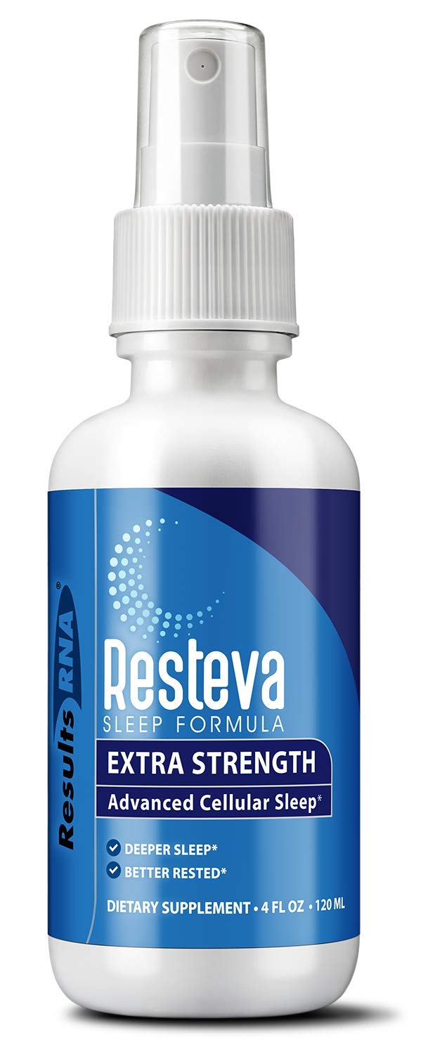 Results RNA Resteva intra-oral bottle: easy spray for calm, restful nights.
