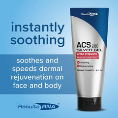 Results RNA silver-glutathione gel close-up showing active formula for skin comfort