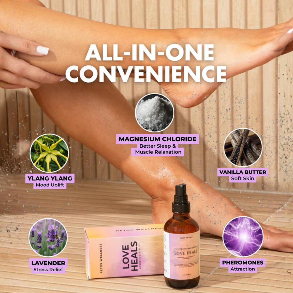 Retox Wellness Love Heals bedtime ritual supports relaxation.