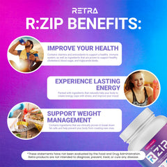 Measuring scoop with RETRA Zip Berry Breeze powder for quick servings.