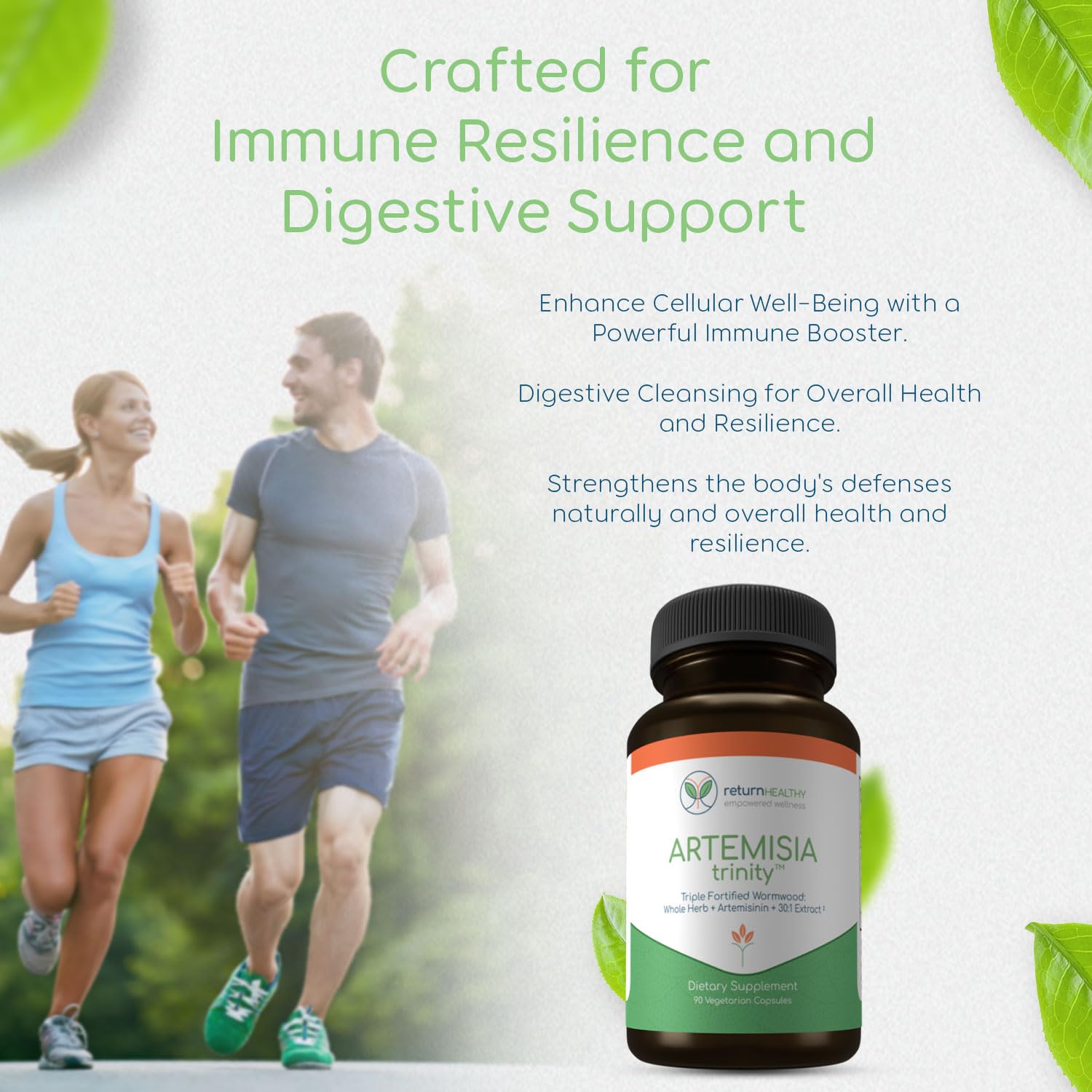 Return Healthy Artemisia Trinity eco-friendly packaging for mindful shoppers.