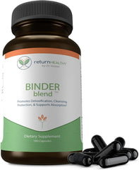 Binder Blend bottle against a clean backdrop signaling wellness.