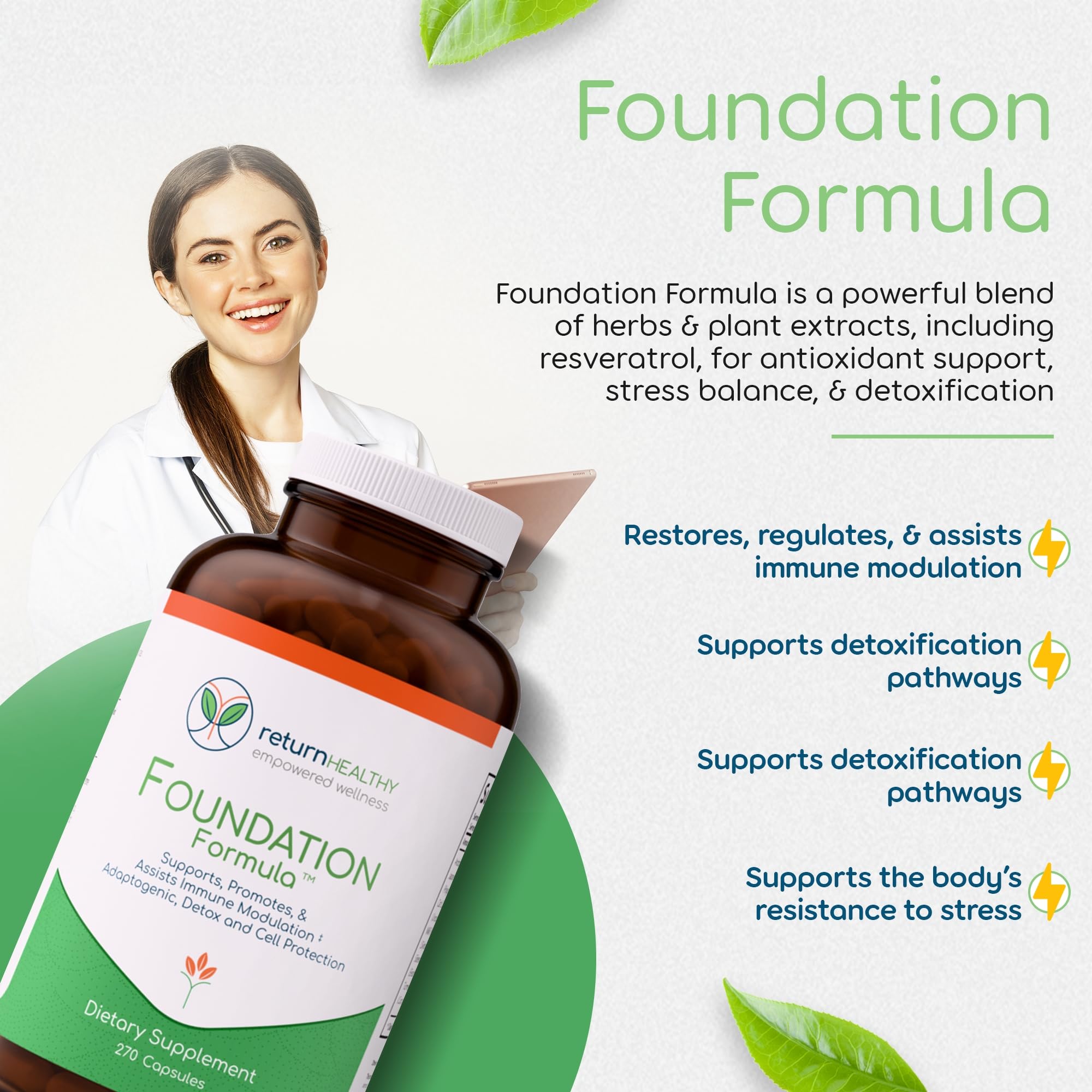 Return Healthy cryptolepis capsules shown for microbial balance support.