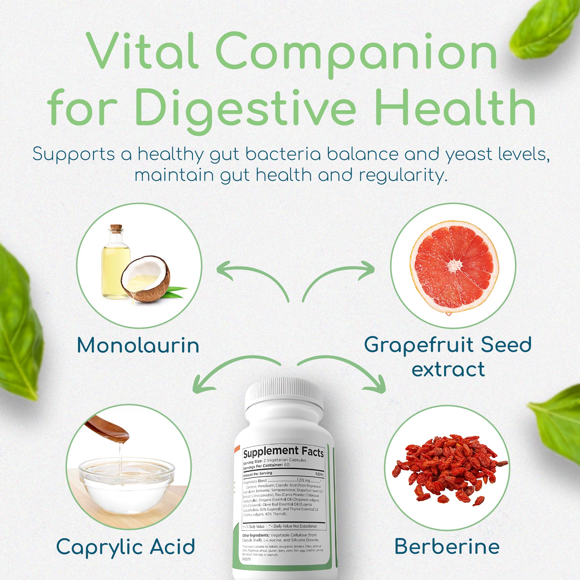 Return Healthy Microbiome Balance label closeup highlighting natural ingredients