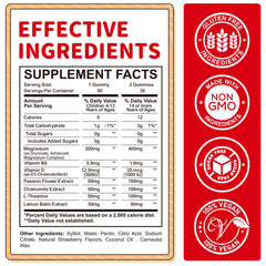 ReviNutra magnesium gummies close-up highlighting berry flavor and texture