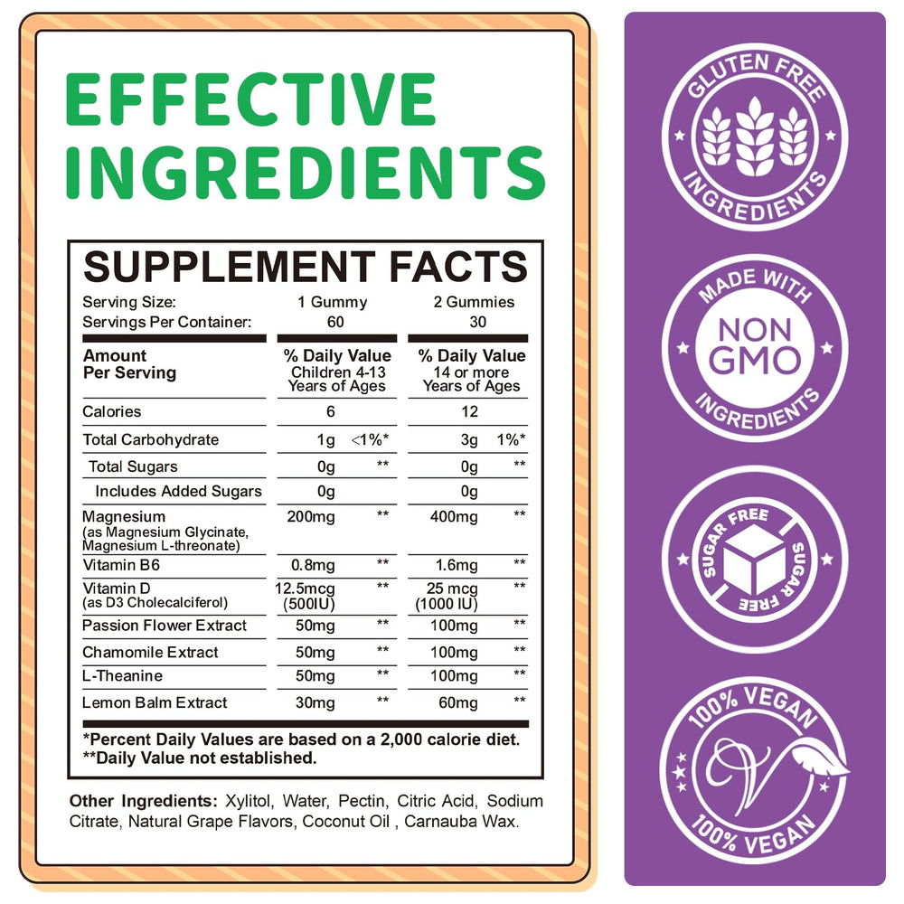ReviNutra magnesium gummies kids chews grape; convenient daily relaxation for kids