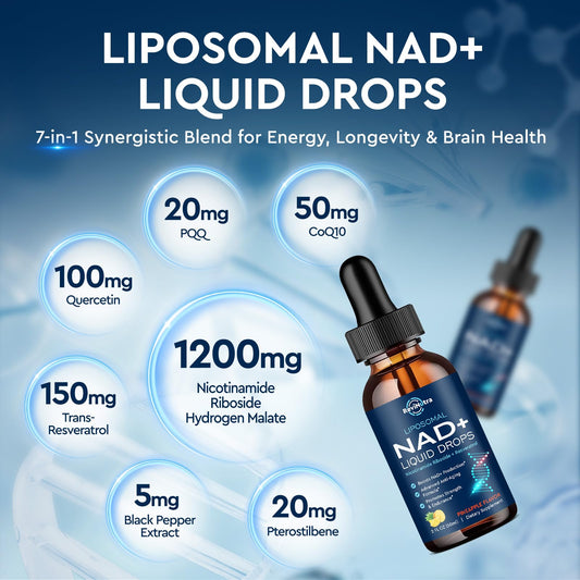 ReviNutra NAD drops in pineapple flavor for daily wellness routine