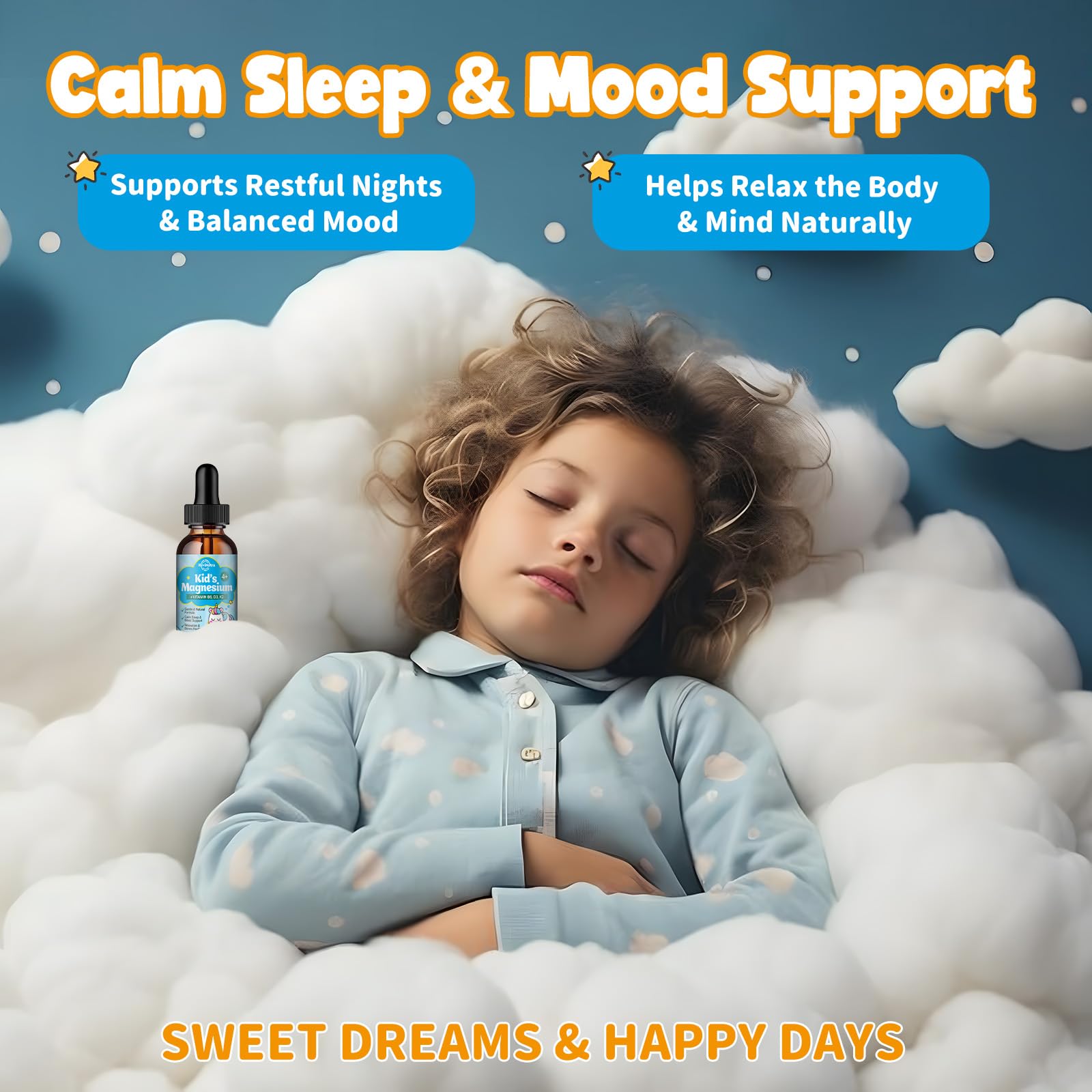 ReviNutra Kids chamomile calming drops bottle for bedtime routines