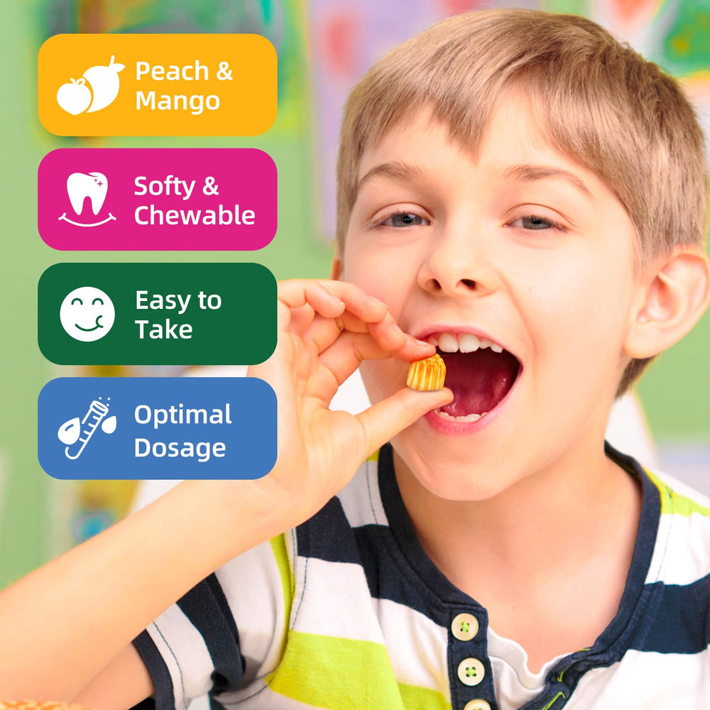 ReviNutra Kids Magnesium Gummies sugar-free label conveys tooth-friendly formula