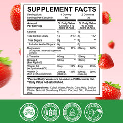 ReviNutra magnesium gummies closeup shows strawberry flavor for kid friendly enjoyment