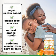 ReviNutra Magnesium Complex gummies for kids and adults, tasty chewable daily wellness option