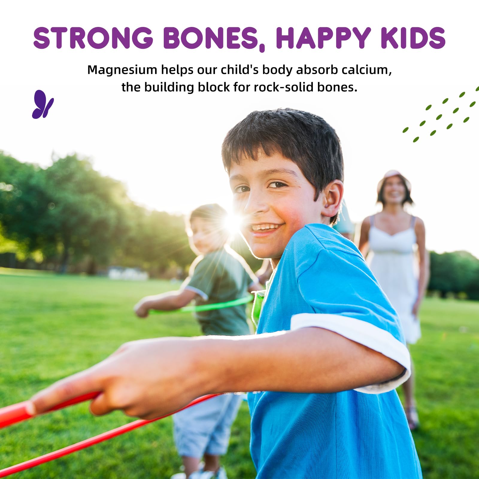 Closeup of ReviNutra gummies highlighting grape flavor for kid-friendly daily supplementation.