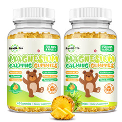ReviNutra magnesium gummies kids pineapple bottle offer a tasty sleep-support option
