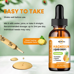 ReviNutra magnesium liquid drops mixed with water for versatile use