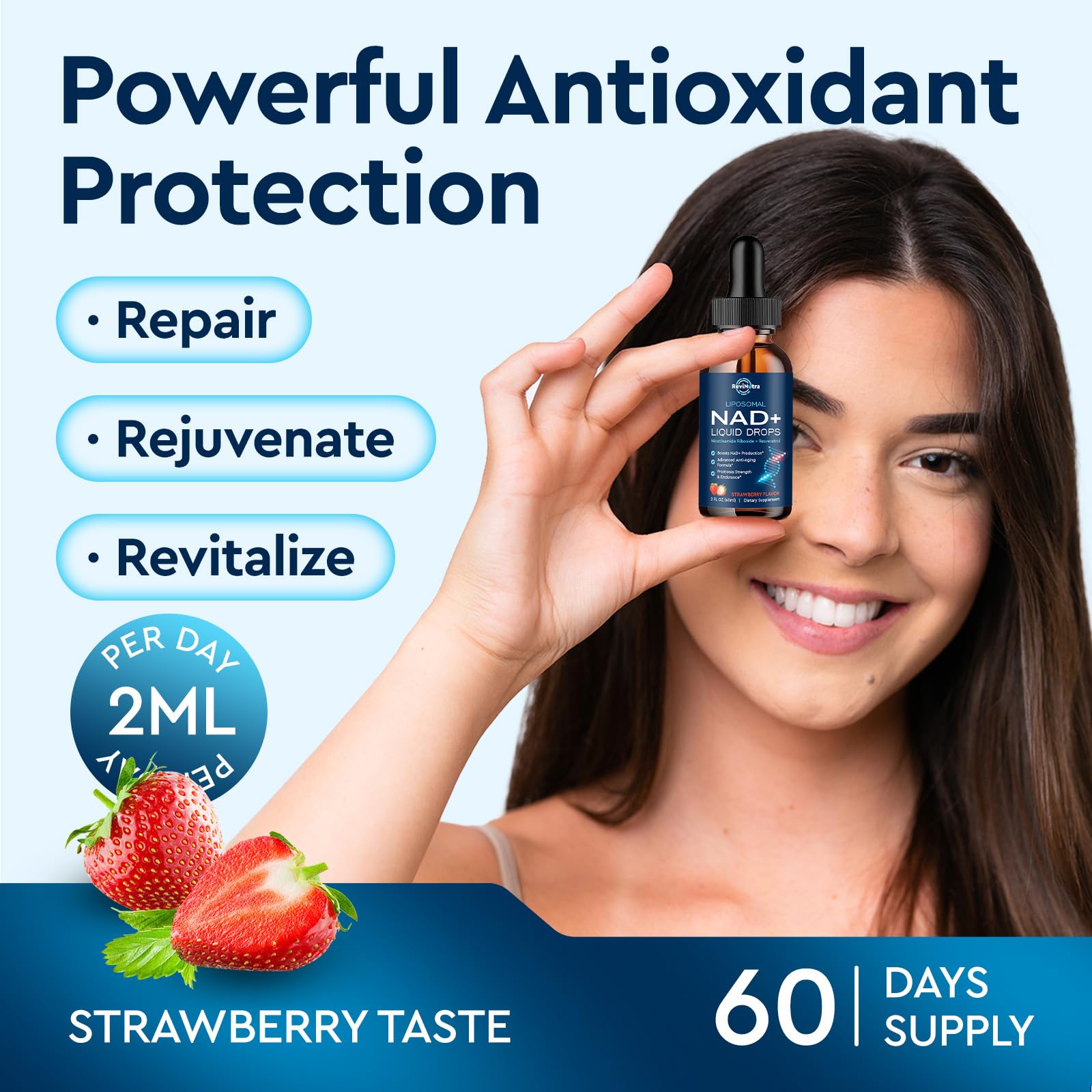 ReviNutra NAD visual focusing on brain focus and clarity
