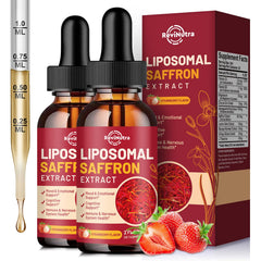 ReviNutra saffron liquid drops bottle for easy daily mood support